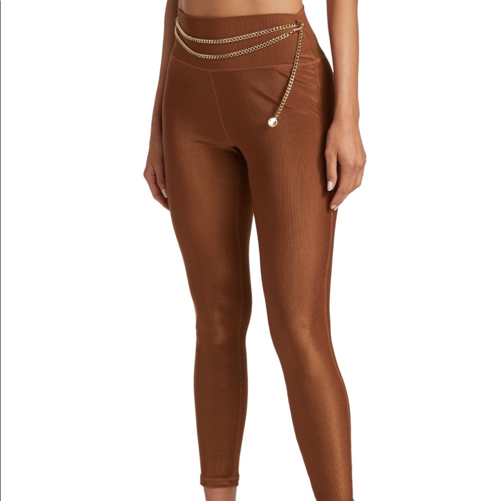 NEW Weworewhat - Chain high rise legging brown